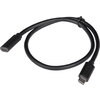 Кабел Lanberg USB-C M/F 3.1 cable 0.5m, Black