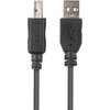 Кабел Lanberg Cable USB-A(M)->USB-B(M) 2.0 Ferrite 1.8m Box Black