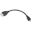 Кабел Lanberg Cable USB MICRO(M)->USB-A(F) 2.0 0.15M OTG Black