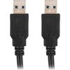 Кабел Lanberg USB-A M/M 3.0 cable 1m, black