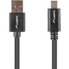 Кабел Lanberg USB-C(M) -> USB-A(M) 2.0 cable 1m QC, black BOX