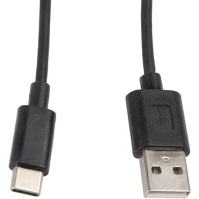 Кабел Lanberg USB-C(M) ->  USB-A (M) 2.0 cable 1m, black