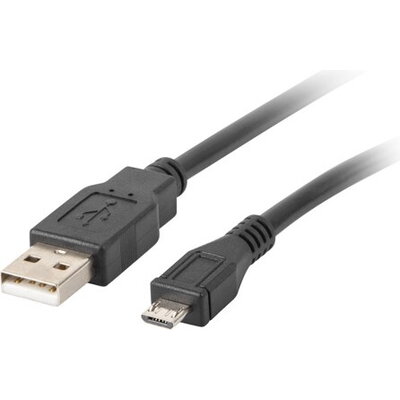 Кабел Lanberg USB MICRO-B (M)  ->  USB-A (M) 2.0 cable, 1m, black