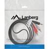 Кабел Lanberg mini jack 3.5mm (M) 3 pin -> 2X RCA  (chinch) (M) cable 1.5m