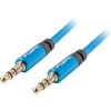 Кабел Lanberg mini jack 3.5mm M/M 3 pin cable 1m, blue premium