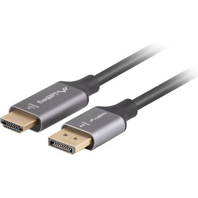 Кабел Lanberg display port (M)  -> HDMI(M) cable 1.8m, black
