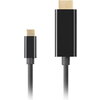 Кабел Lanberg USB-C (M) -> HDMI(M) 2.0 4K 60hz cable 0.5m, black