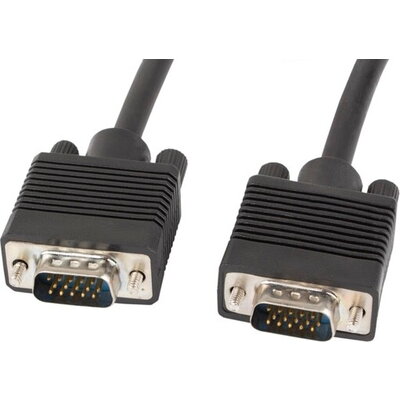 Кабел Lanberg VGA M/M cable 3m dual-shielded, 2x ferrite, black