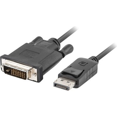 Кабел Lanberg display port (M) V1.2 -> DVI-D (M) (24+1) cable 1m, dual link, black