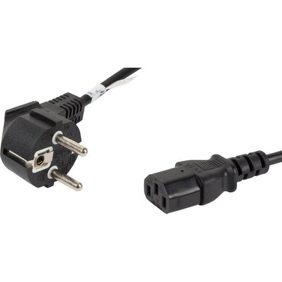 Кабел Lanberg CEE 7/7 -> IEC 320 C13 power cord 1.8m, black