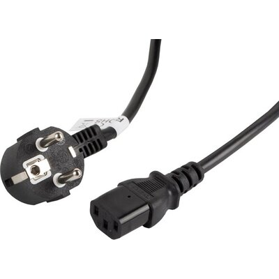 Кабел Lanberg CEE 7/7 -> IEC 320 C13 power cord 3m VDE, black