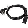 Кабел Lanberg CEE 7/7 -> IEC 320 C19 power cord 16A 1.8m VDE, black