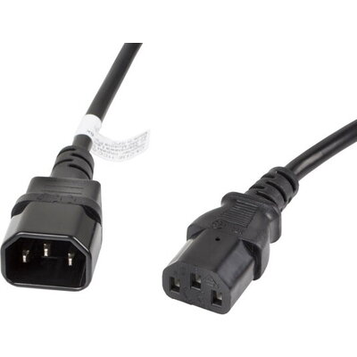 Кабел Lanberg extension power supply cable IEC 320 C13 -> C14 3m VDE, black