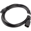 Кабел Lanberg extension power supply cable IEC 320 C13 -> C14 3m VDE, black