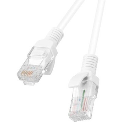 Кабел Lanberg patch cord CAT.5E 0.5m, white