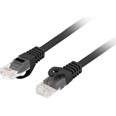 Кабел Lanberg patchcord CAT.6 utp lszh cu 0.25m black fluke passed
