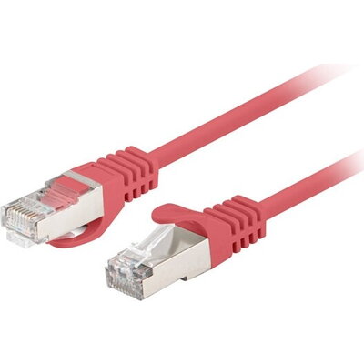 Кабел Lanberg patch cord CAT.6 FTP 0.25m, Fluke Passed, red (10-pack)