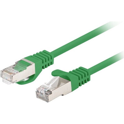 Кабел Lanberg patch cord CAT.6 FTP 0.25m, Fluke Passed, green (10-pack)