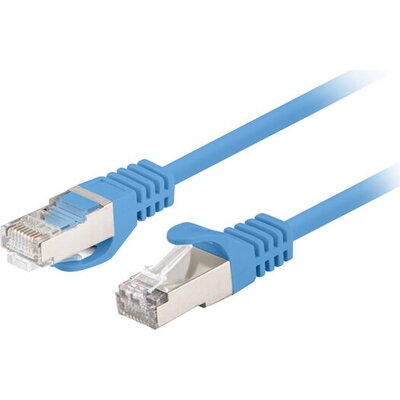 Кабел Lanberg patch cord CAT.6 FTP 0.25m fluke passed (10-pack), blue