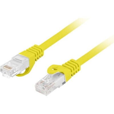 Кабел Lanberg patch cord CAT.6A U/UTP LSZH CU 0.25m Fluke Passed, Yellow