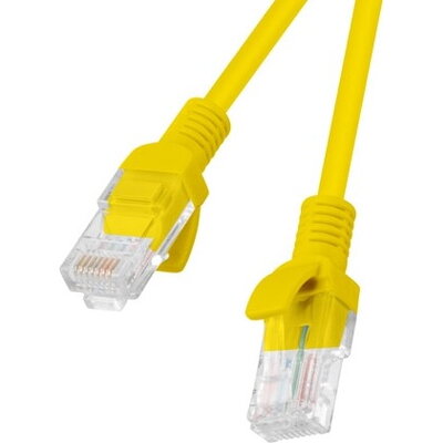 Кабел Lanberg patch cord CAT.6 0.5m, yellow