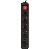 Разклонител Lanberg power strip 3m, 5 sockets, french with circuit breaker quality-grade copper cable, black