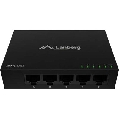 Комутатор Lanberg switch DSM1-1005 5-port, 1GB/s 12V Metal case