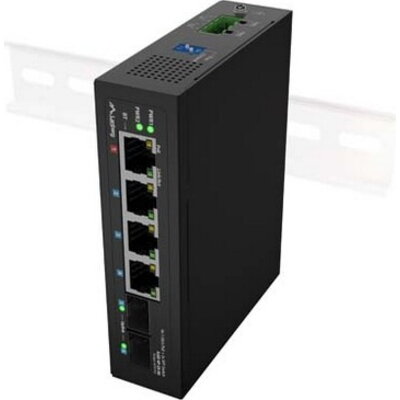 Комутатор Lanberg Switch Light Industrial POE 1 x BT 3 x AT 2 x SFP DIN Unmanagment Gigabit Ethernet