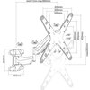 Стойка Neomounts by Newstar wall mounted gas spring TV mount (3 pivots VESA 400x400)