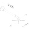 Стойка Neomounts Projector Wall Mount (length: 79-129 cm = short throw), silver