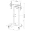 Стойка Neomounts by Newstar Motorised Mobile Stand incl. storage box, 10 cm. Wheels Floor - VESA 100x100 up to 800x600