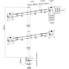 Стойка Neomounts Flat Screen Desk Mount (clamp/grommet) for 4 Screens