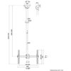 Стойка Neomounts Flat Screen Ceiling Mount (Height: 106-156 cm)
