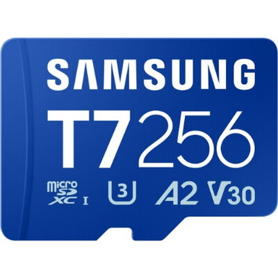 Памет Samsung 256GB micro SD Card T7 UHS-I Transfer Speed up to 170MB/s Class 10 U3 V30 A2 Памет Samsung 256GB micro SD Card T7 UHS-I Transfer Speed up to 170MB/s Class 10 U3 V30 A2