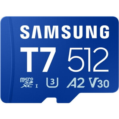 Памет Samsung 512GB micro SD Card T7 UHS-I Transfer Speed up to 170MB/s Class 10 U3 V30 A2 Памет Samsung 512GB micro SD Card T7 UHS-I Transfer Speed up to 170MB/s Class 10 U3 V30 A2