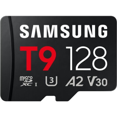 Памет Samsung 128GB micro SD Card T9 UHS-I Read 200MB/s - Write 130MB/s Class 10 U3 V30 A2 Памет Samsung 128GB micro SD Card T9 UHS-I Read 200MB/s - Write 130MB/s Class 10 U3 V30 A2