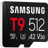 Памет Samsung 512GB micro SD Card T9 UHS-I Read 200MB/s - Write 130MB/s Class 10 U3 V30 A2