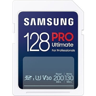 Памет Samsung 128GB SD Card PRO Ultimate with USB Reader, U3, V30 , Read 200MB/s - Write 130MB/s
