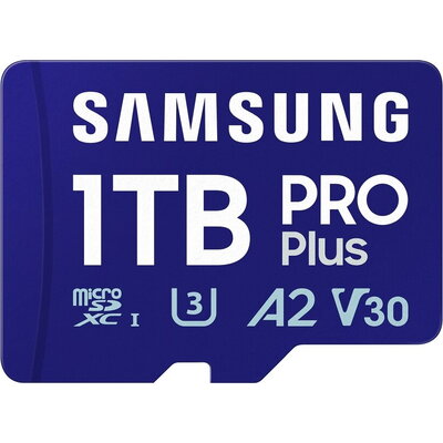 Памет Samsung 1TB micro SD Card PRO Plus with Adapter, UHS-I, Read 180MB/s - Write 130MB/s