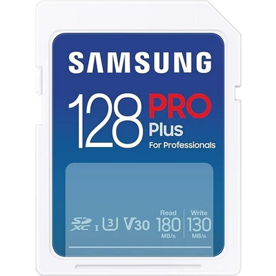 Памет Samsung 128GB SD Card PRO Plus, UHS-I, Read 180MB/s - Write 130MB/s