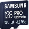 Карта памет Samsung PRO Ultimate, microSDXC, UHS-I, 128GB, Адаптер , UHS-I, U3, V30, A2