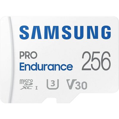 Памет Samsung 256 GB micro SD PRO Endurance, Adapter, Class10, Waterproof, Magnet-proof, Temperature-proof, X-ray-proof, Read 10