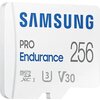 Памет Samsung 256 GB micro SD PRO Endurance, Adapter, Class10, Waterproof, Magnet-proof, Temperature-proof, X-ray-proof, Read 10