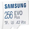 Памет Samsung EVO Plus 256GB microSD Card + Adapter, U3 V30 A2