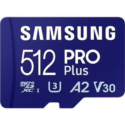 Памет Samsung 512GB micro SD Card PRO Plus with Adapter, UHS-I