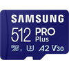 Памет Samsung 512GB micro SD Card PRO Plus with USB Reader, UHS-I, Read 180MB/s - Write 130MB/s