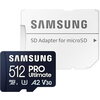 Карта памет Samsung PRO Ultimate, microSDXC, UHS-I, 512GB, Адаптер, UHS-I, U3, V30, A2