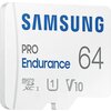 Памет Samsung 64 GB micro SD PRO Endurance, Adapter, Class10, Waterproof, Magnet-proof, Temperature-proof, X-ray-proof, Read 100