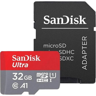 SANDISK 32GB Ultra MicroSDHC UHS-I Card with Adapter
