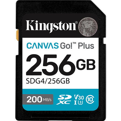 KINGSTON 256GB SDXC Canvas Go Plus Gen4 200MB/s C10 UHS-I U3 V30